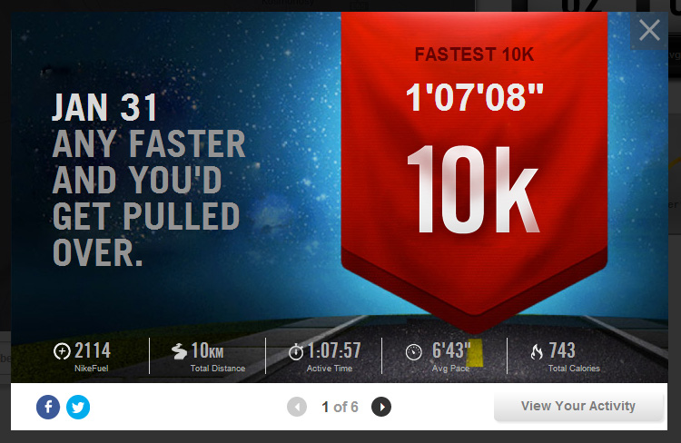 10 km Nike+ Running